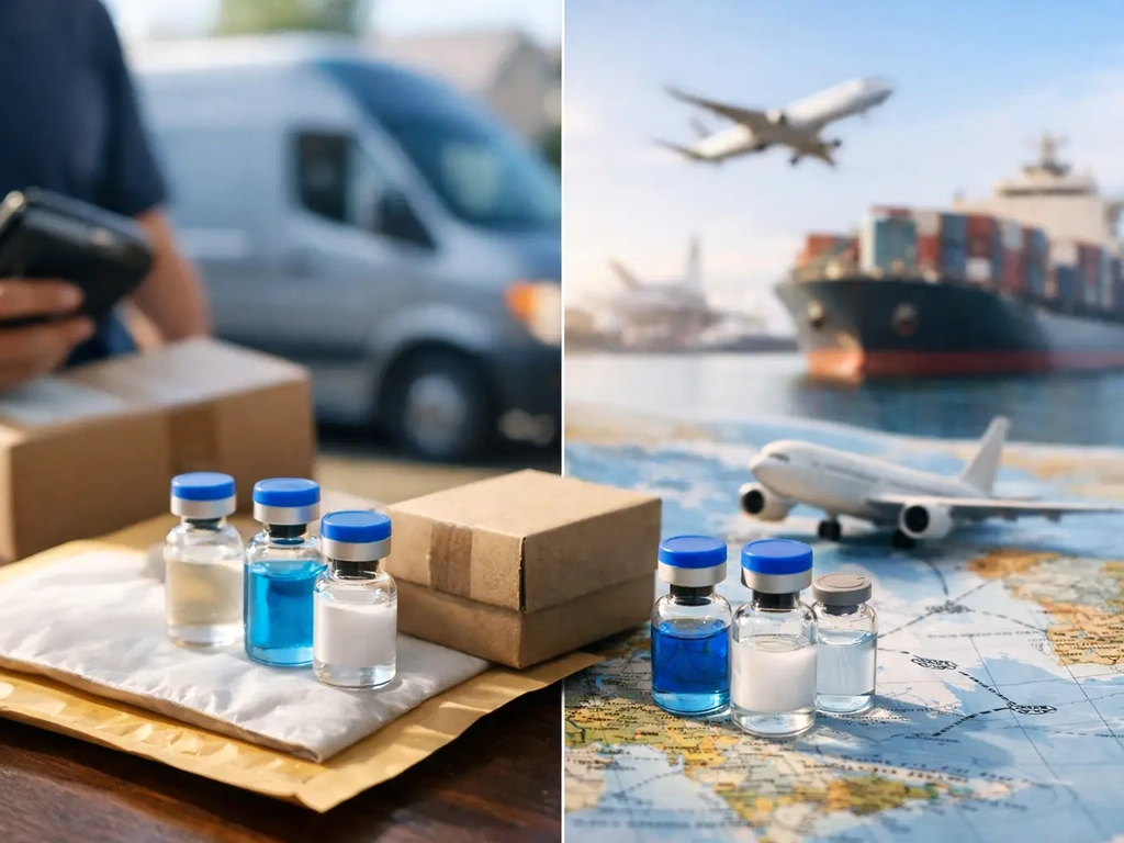 international peptide shipping